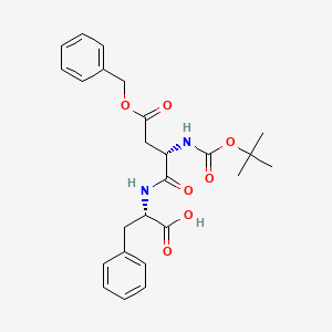 Chemical structure of Boc-Asp(OBzl)-Phe-OH