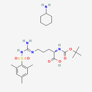 Chemical structure of Boc-Arg(Mts)-OH cyclohexylammonium salt