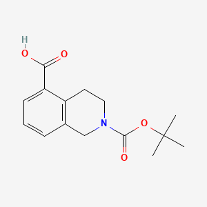 Chemical structure of Boc-5-hydroxycarbonyl-1,2,3,4-tetrahydroisoquinoline