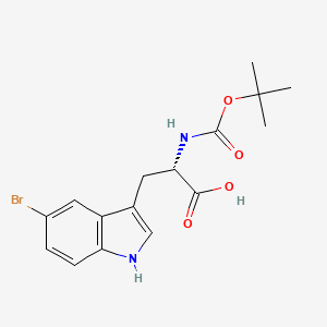 Chemical structure of Boc-5-Bromo-L-tryptophan