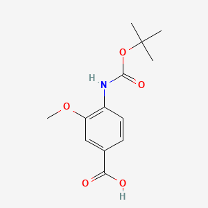 Chemical structure of Boc-4-amino-3-methoxybenzoic acid