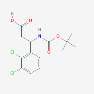 Chemical structure of Boc-3-Amino-3-(2,3-dichlorophenyl)-propionic acid