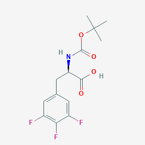 Chemical structure of Boc-D-3,4,5-trifluorophenylalanine