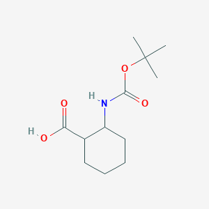 Chemical structure of Boc-2-Amino-1-Cyclohexanecarboxylic Acid