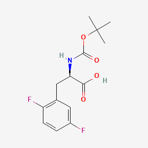 Chemical structure of Boc-2,5-difluoro-D-phenylalanine