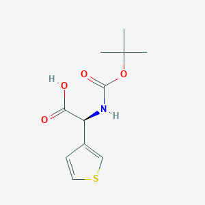 Chemical structure of Boc-(S)-3-Thienylglycine