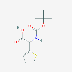 Chemical structure of Boc-(S)-2-thienylglycine