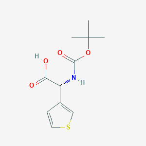 Chemical structure of Boc-(R)-3-thienylglycine