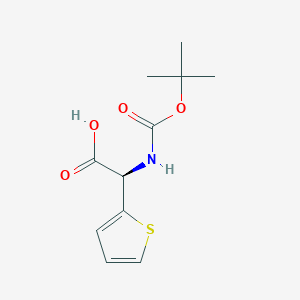 Chemical structure of Boc-(r)-2-thienylglycine