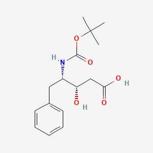 Chemical structure of Boc-(3S,4S)-4-amino-3-hydroxy-5-phenylpentanoic Acid