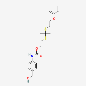 Chemical structure of BnOH-NH-bis-(C2-S)-propane-O-isoprene ester