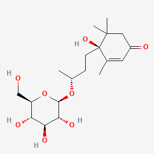 Chemical structure of Blumenol B 9-O-glucoside