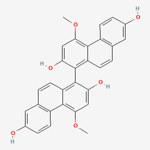 Chemical structure of Blestriarene C