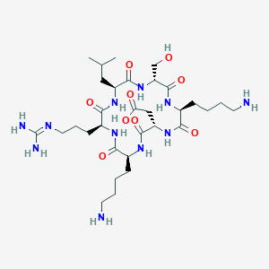 Chemical structure of cyclo(RLsKDK)