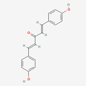 Chemical structure of 1,5-Bis(4-hydroxyphenyl)-1,4-pentadien-3-one