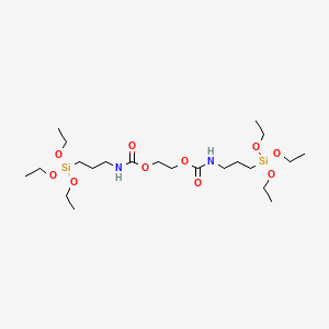 Chemical structure of BIS[N,N'-(TRIETHOXYSILYLPROPYL)AMINOCARBONYL]POLYETHYLENE OXIDE (10-15 EO)