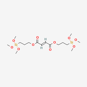 Chemical structure of bis[3-(trimethoxysilyl)propyl] fumarate