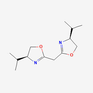 Chemical structure of Bis[(S)-4-isopropyl-4,5-dihydrooxazol-2-yl]methane