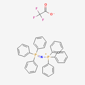 Chemical structure of Bis(triphenylphosphine)iminium trifluoroacetate