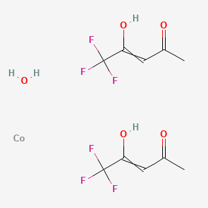 Chemical structure of Bis(trifluoro-2,4-pentanedionato)cobalt(II) Hydrate
