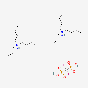 Chemical structure of Bis(tributylammonium) difluoromethylenediphosphonate