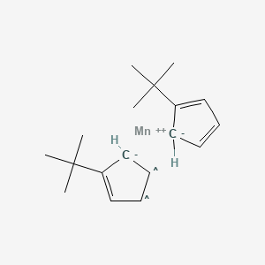 Chemical structure of BIS(TETRAMETHYLCYCLOPENTADIENYL)MANGANESE