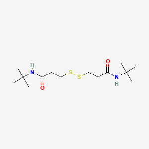 Chemical structure of BIs-(N-Tert-Butyl-3-Propanamide) Disulfane