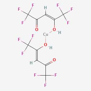 Chemical structure of Bis(hexafluoroacetylacetonato)copper(II) Hydrate
