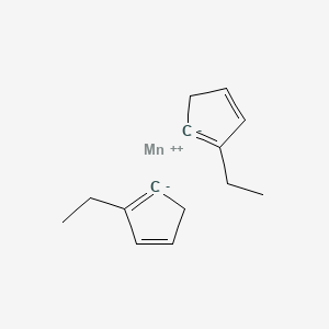 Chemical structure of Bis(ethylcyclopentadienyl)manganese(II)