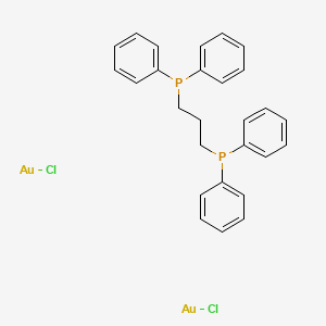 Chemical structure of Bis(chlorogold(I)) 1,3-bis(diphenylphosphino)propane