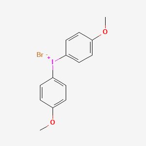 Chemical structure of Bis(4-methoxyphenyl)iodonium bromide