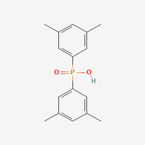Chemical structure of bis(3,5-dimethylphenyl)phosphinic acid