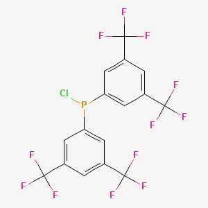 Chemical structure of Bis(3,5-di(trifluoromethyl)phenyl)chlorophosphine