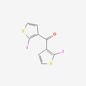 Chemical structure of Bis(2-iodothiophen-3-yl)methanone