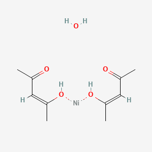 Chemical structure of Bis(2,4-pentanedionato)nickel(II) Hydrate