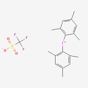 Chemical structure of Bis(2,4,6-trimethylphenyl)iodonium Trifluoromethanesulfonate