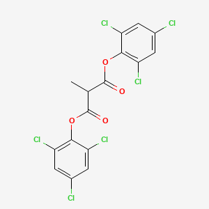 Chemical structure of Bis(2,4,6-trichlorophenyl) 2-methylmalonate