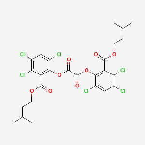 Chemical structure of Bis(2,4,5-trichloro-6-i-pentoxycarbonylphenyl) oxalate