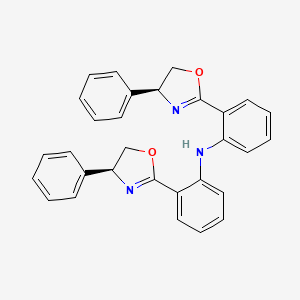 Chemical structure of Bis(2-((S)-4-Phenyl-4,5-dihydrooxazol-2-yl)phenyl)amine