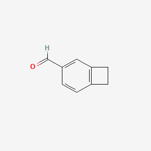 Chemical structure of Bicyclo[4.2.0]octa-1,3,5-triene-3-carbaldehyde