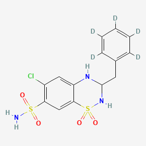 Chemical structure of Benzylhydrochlorothiazide-d5