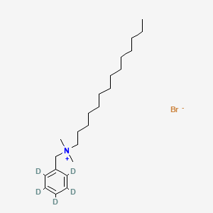 Chemical structure of Benzyldimethyltetradecylammonium Bromide