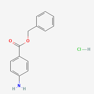 Chemical structure of benzyl4-aminobenzoate hydrochloride