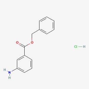 Chemical structure of benzyl3-aminobenzoate hydrochloride