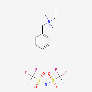 Chemical structure of Benzyl(ethyl)dimethylammonium Bis(trifluoromethanesulfonyl)imide
