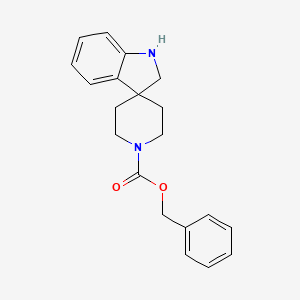 Chemical structure of Benzyl Spiro[indoline-3,4'-piperidine]-1'-carboxylate