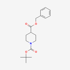 Chemical structure of Benzyl N-Boc-4-piperidinecarboxylate