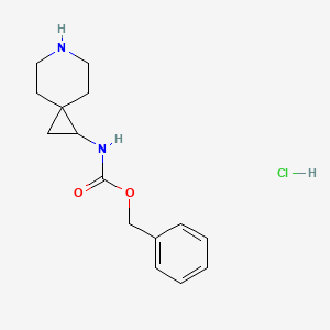 Chemical structure of Benzyl 6-azaspiro[2.5]octan-1-ylcarbamate hydrochloride