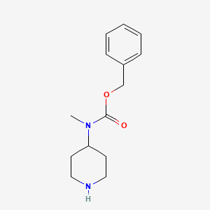 Chemical structure of Benzyl methyl(piperidin-4-yl)carbamate