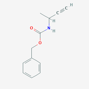 Chemical structure of Benzyl but-3-yn-2-ylcarbamate